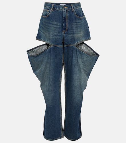 Embellished cutout tapered jeans - Area - Modalova