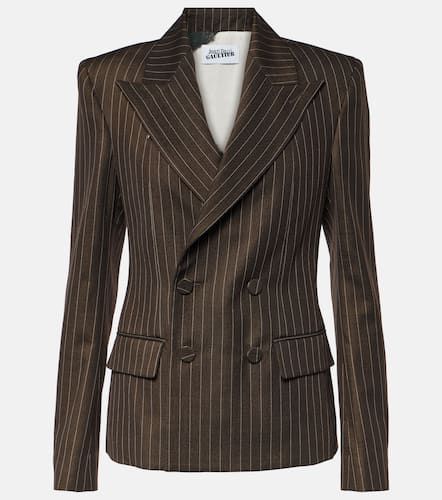 Tattoo pinstripe wool-blend blazer - Jean Paul Gaultier - Modalova