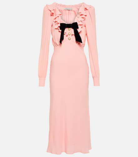 Embellished silk-blend midi dress - Alessandra Rich - Modalova