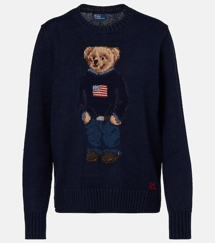Pull intarsia Polo Bear en coton et lin - Polo Ralph Lauren - Modalova