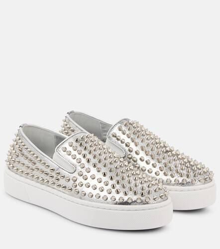 Spikeboat metallic leather slip-on sneakers - Christian Louboutin - Modalova