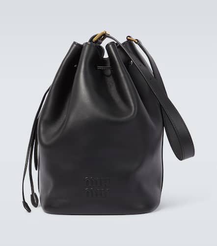 Miu Miu Logo leather bucket bag - Miu Miu - Modalova