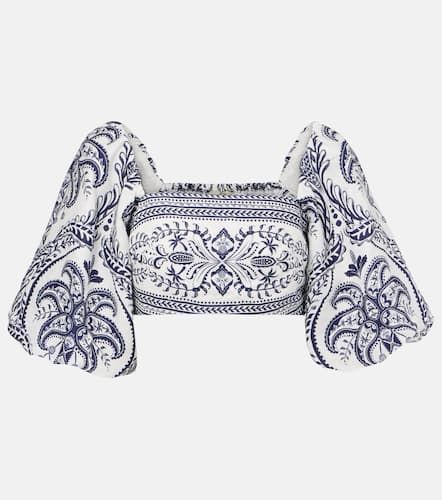 Blusa Tropical Cameo in lino con stampa - Farm Rio - Modalova