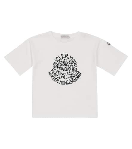 T-shirt in jersey di cotone con stampa - Moncler Enfant - Modalova