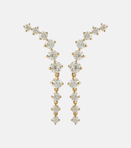Aria Dagger Mini 18kt earrings with diamonds - Melissa Kaye - Modalova
