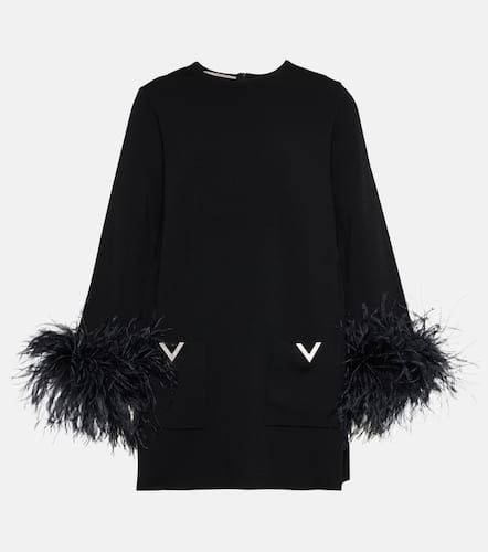 Valentino Feather-trimmed blouse - Valentino - Modalova