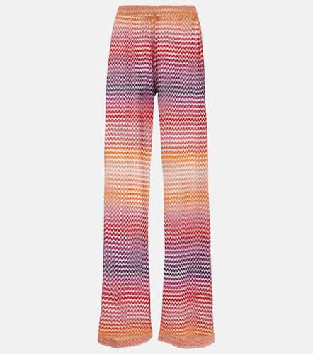 Pantalones anchos de tiro alto en zigzag - Missoni Mare - Modalova