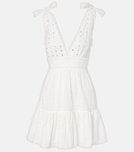 Cara broderie anglaise cotton minidress - Poupette St Barth - Modalova