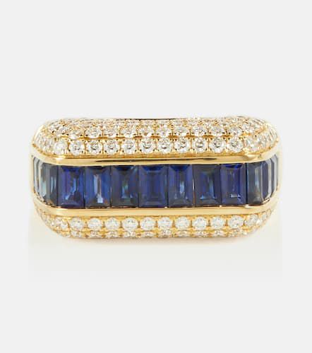 Empress 18kt gold ring with diamonds and sapphires - Rainbow K - Modalova