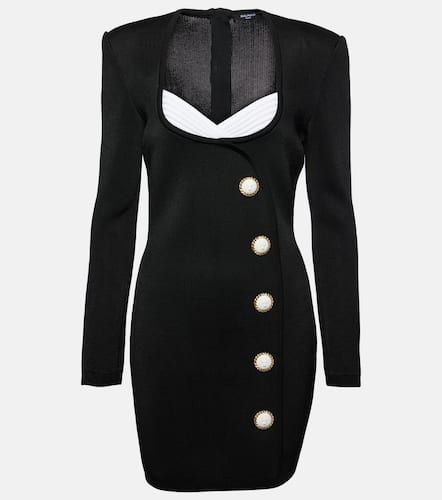 Embellished crÃªpe minidress - Balmain - Modalova