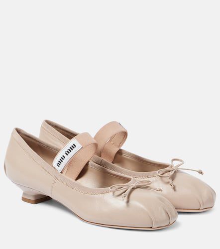 Mary-Jane-Ballerinas aus Leder - Miu Miu - Modalova