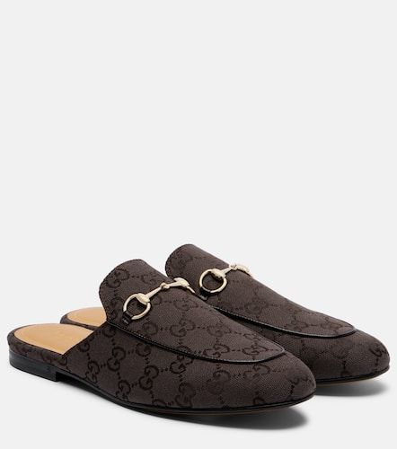 Mules Princetown Horsebit in canvas GG - Gucci - Modalova