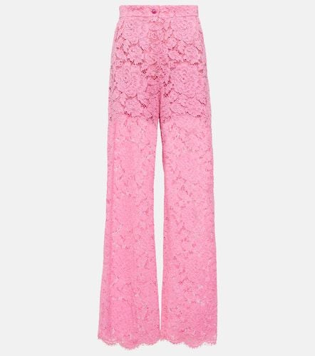 Pantalones anchos de encaje de tiro alto - Dolce&Gabbana - Modalova