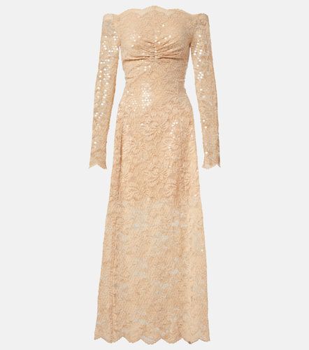 Sequined off-shoulder lace maxi dress - Rabanne - Modalova