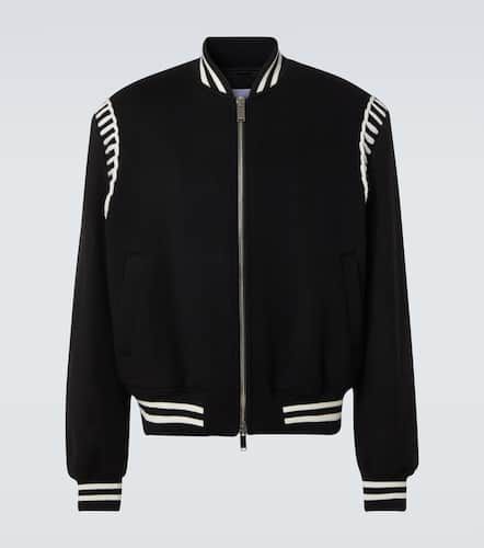 Bomber in lana con ricamo - Alexander McQueen - Modalova