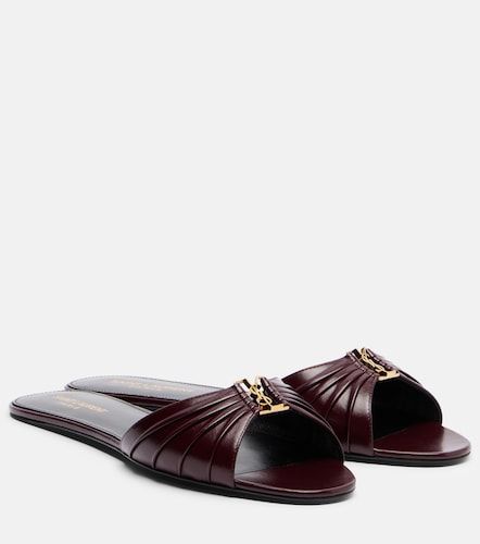 Babylone leather slides - Saint Laurent - Modalova