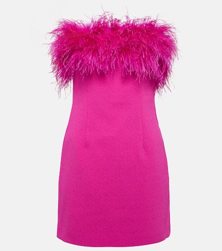Vestido corto de crepé con plumas - Rebecca Vallance - Modalova