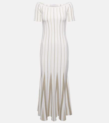 Striped off-shoulder virgin wool maxi dress - Gabriela Hearst - Modalova