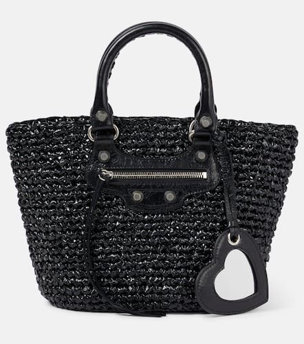 Bolso cesta Le Cagole Panier Small efecto rafia - Balenciaga - Modalova