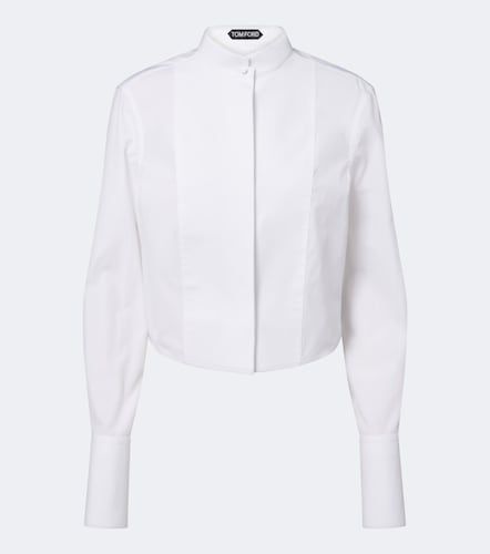Camicia cropped in popeline di cotone - Tom Ford - Modalova