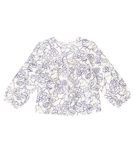 Blusa de lino y algodón floral - Bonpoint - Modalova