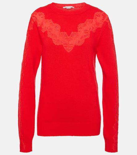 Pullover aus Wolle mit Spitze - Stella McCartney - Modalova