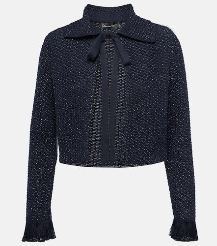 Chaqueta de tweed de mezcla de algodón - Oscar de la Renta - Modalova