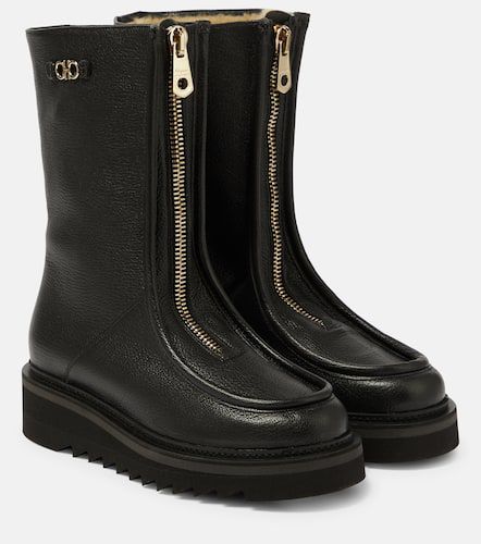 Ferragamo Zip-up leather boots - Ferragamo - Modalova