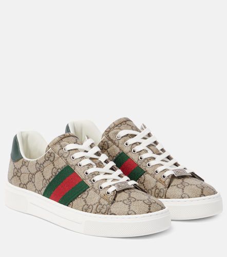 Ace leather-trimmed GG sneakers - Gucci - Modalova