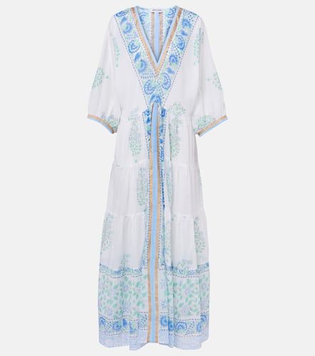 Abito lungo in cotone con stampa paisley - Juliet Dunn - Modalova