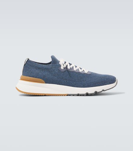 Sneakers in denim - Brunello Cucinelli - Modalova