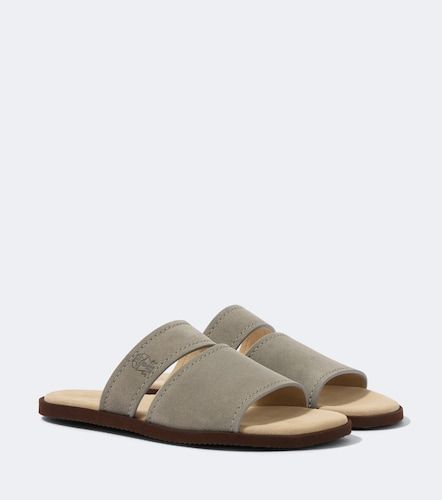 Logo suede sandals - Brunello Cucinelli - Modalova