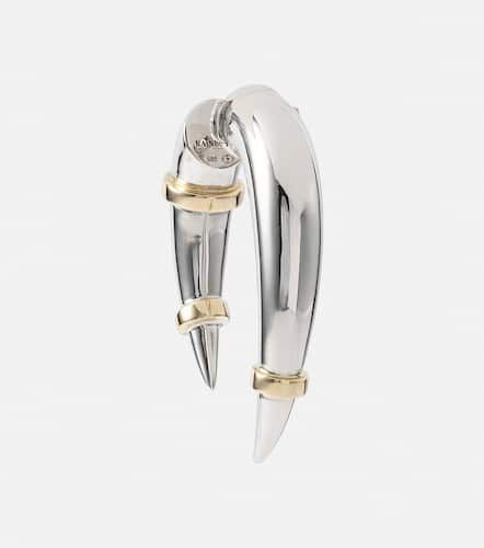 Horn 14kt white gold single earring - Rainbow K - Modalova