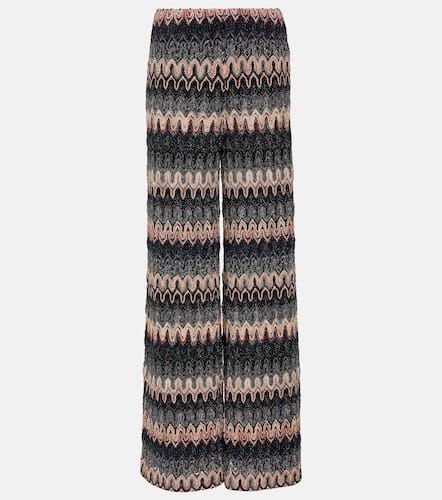Zig Zag metallic knit flared pants - Missoni - Modalova