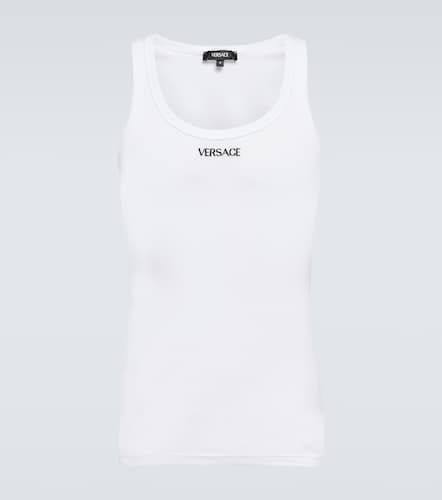 Versace Logo cotton-blend tank top - Versace - Modalova