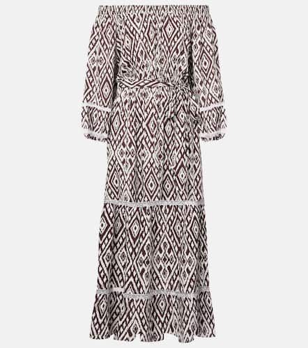 Eclipse gathered printed midi dress - Melissa Odabash - Modalova