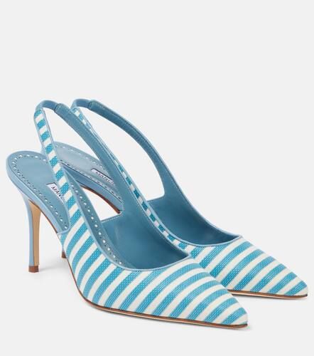 Allurafia 90 striped slingback pumps - Manolo Blahnik - Modalova