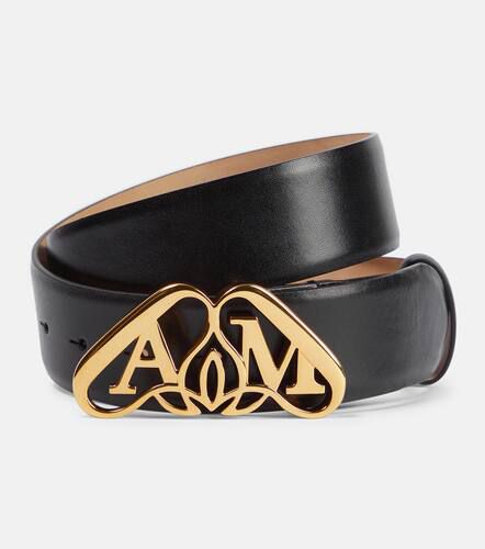 Monogram leather belt - Alexander McQueen - Modalova