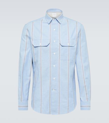 Striped cotton shirt - Brunello Cucinelli - Modalova