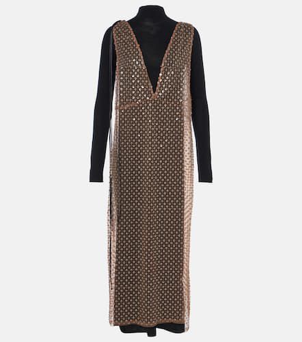 Pure Glam sequined floral wool midi dress - Dorothee Schumacher - Modalova