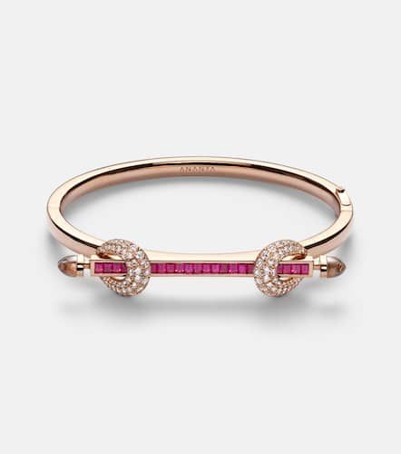Armreif Chakra Icon aus 18kt Rosé mit Diamanten, Rubinen und Quarz - Ananya - Modalova