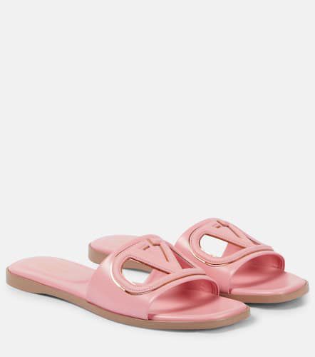 Chanclas VLogo de piel - Valentino Garavani - Modalova