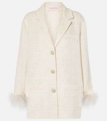 Chaqueta Mossi de tweed con plumas - Valentino - Modalova