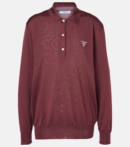 Prada Logo silk polo shirt - Prada - Modalova