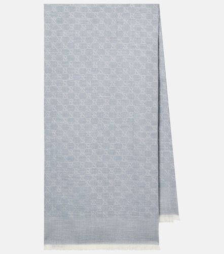 GG cotton, wool, and silk scarf - Gucci - Modalova