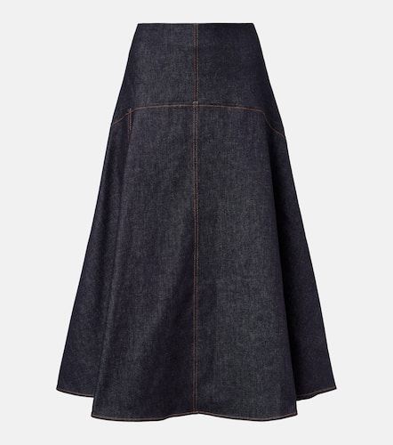Triangle De-Nimes denim midi skirt - Jacquemus - Modalova