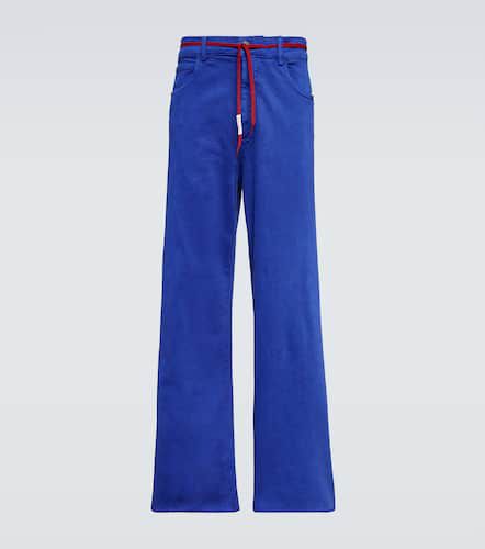 Mid-rise straight cotton-blend pants - Marni - Modalova