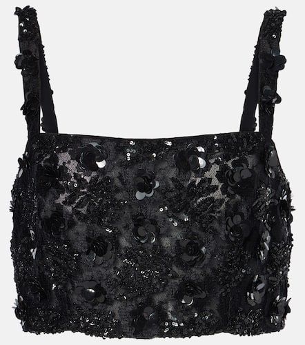 Top cropped con paillettes - Dolce&Gabbana - Modalova