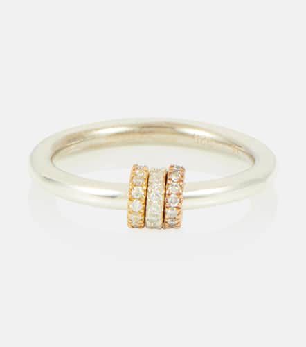 Sirius sterling silver and 18kt gold ring with diamonds - Spinelli Kilcollin - Modalova