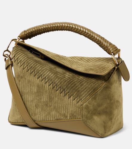 Borsa a spalla Puzzle Edge Small in suede - Loewe - Modalova